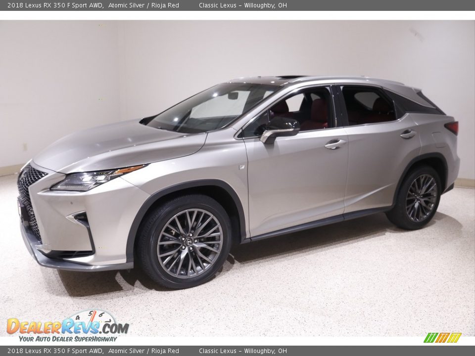 2018 Lexus RX 350 F Sport AWD Atomic Silver / Rioja Red Photo #3