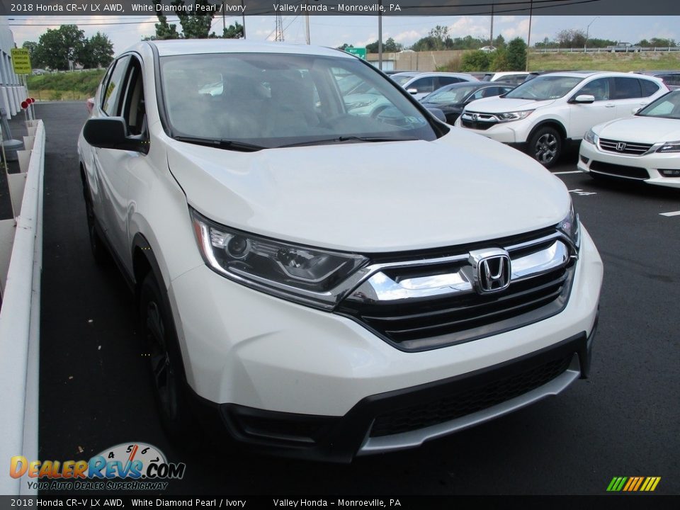 2018 Honda CR-V LX AWD White Diamond Pearl / Ivory Photo #6