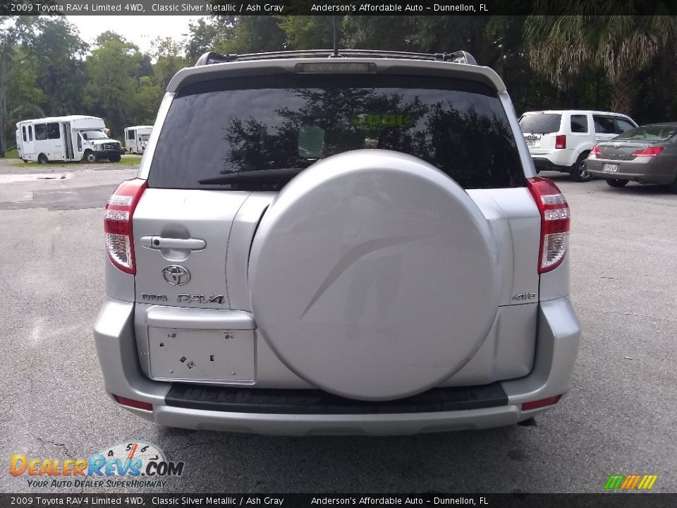 2009 Toyota RAV4 Limited 4WD Classic Silver Metallic / Ash Gray Photo #4