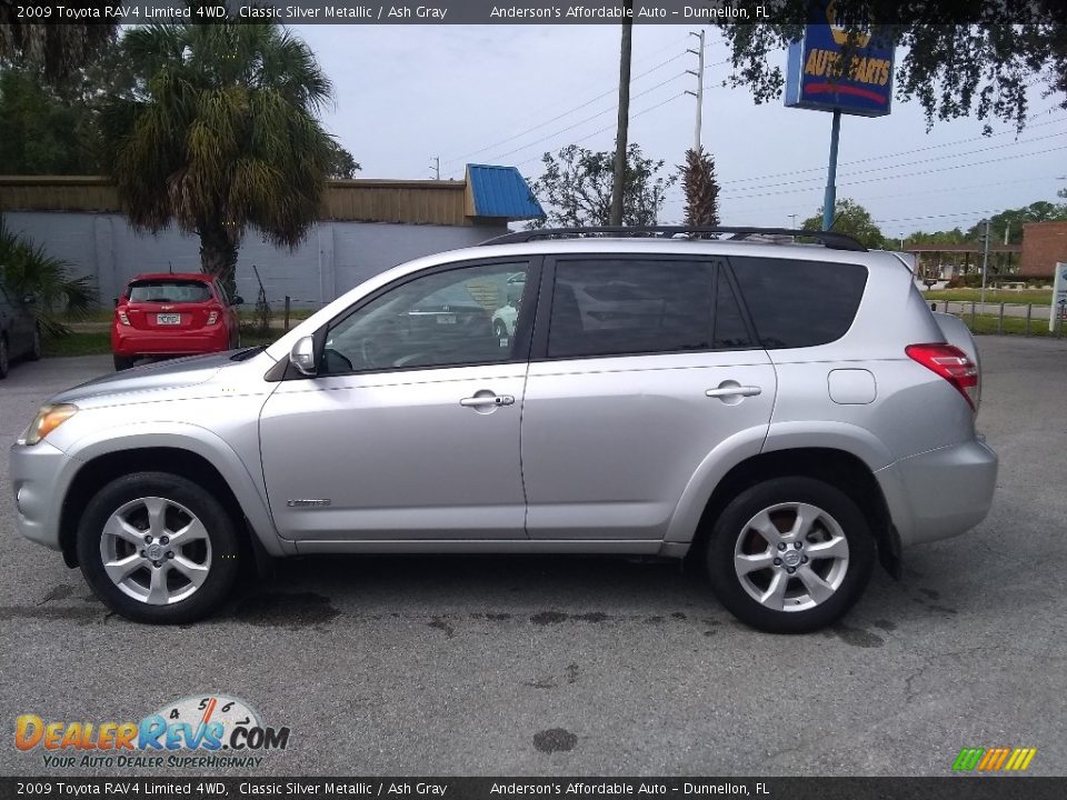 2009 Toyota RAV4 Limited 4WD Classic Silver Metallic / Ash Gray Photo #6