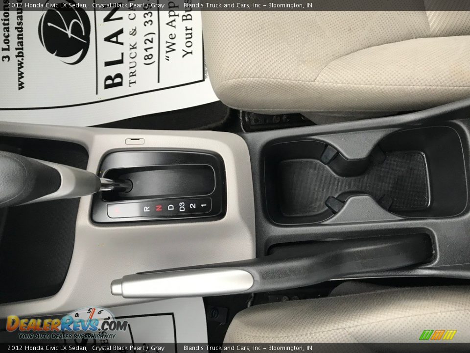 2012 Honda Civic LX Sedan Crystal Black Pearl / Gray Photo #23