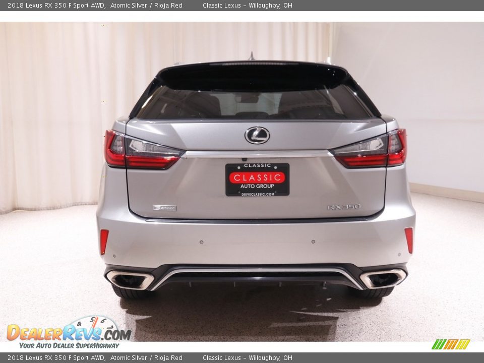 2018 Lexus RX 350 F Sport AWD Atomic Silver / Rioja Red Photo #21