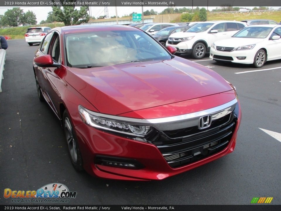 2019 Honda Accord EX-L Sedan Radiant Red Metallic / Ivory Photo #7