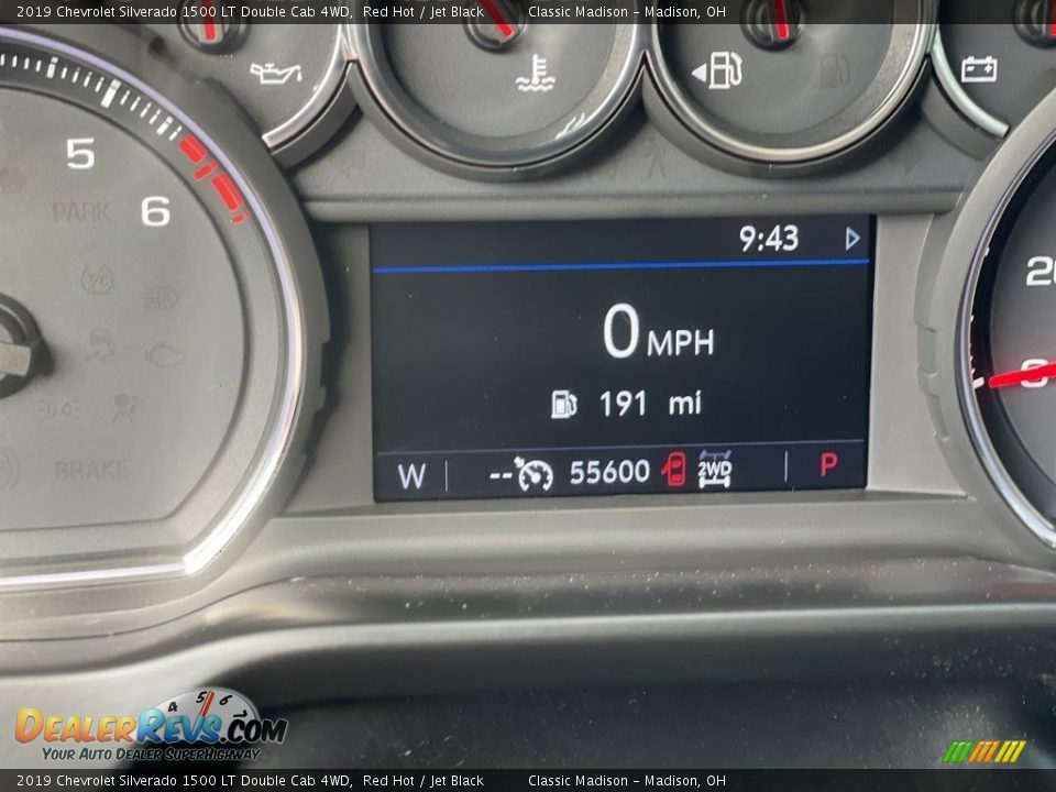 2019 Chevrolet Silverado 1500 LT Double Cab 4WD Red Hot / Jet Black Photo #10