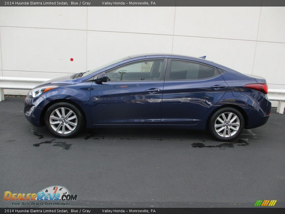 2014 Hyundai Elantra Limited Sedan Blue / Gray Photo #2