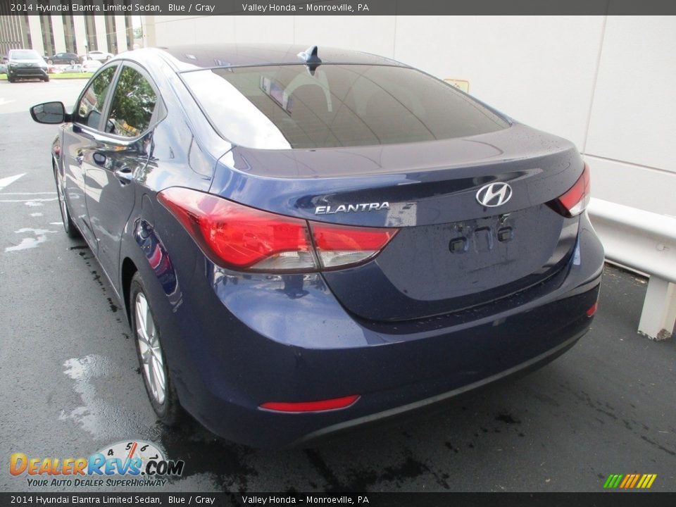 2014 Hyundai Elantra Limited Sedan Blue / Gray Photo #3