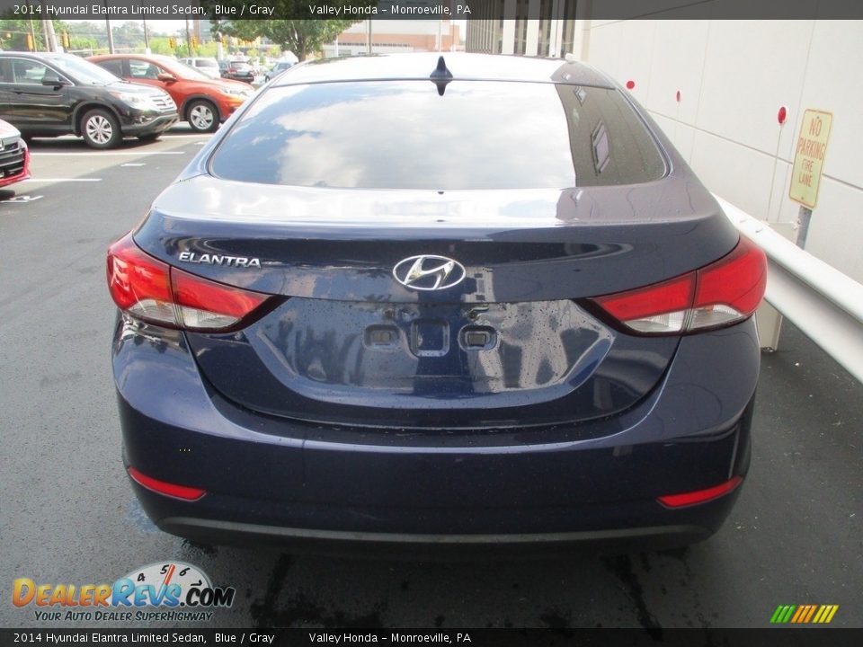2014 Hyundai Elantra Limited Sedan Blue / Gray Photo #4
