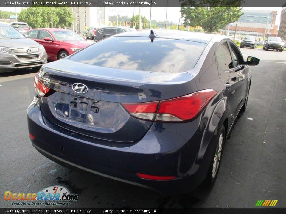 2014 Hyundai Elantra Limited Sedan Blue / Gray Photo #5