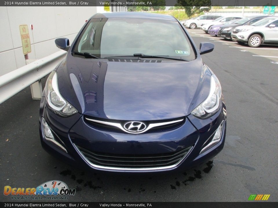 2014 Hyundai Elantra Limited Sedan Blue / Gray Photo #8