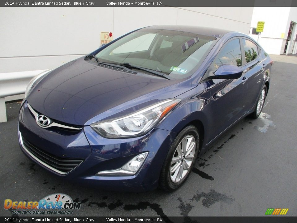 2014 Hyundai Elantra Limited Sedan Blue / Gray Photo #9