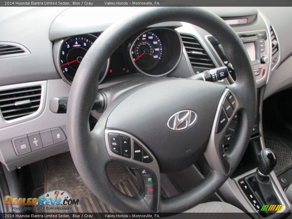 2014 Hyundai Elantra Limited Sedan Blue / Gray Photo #13