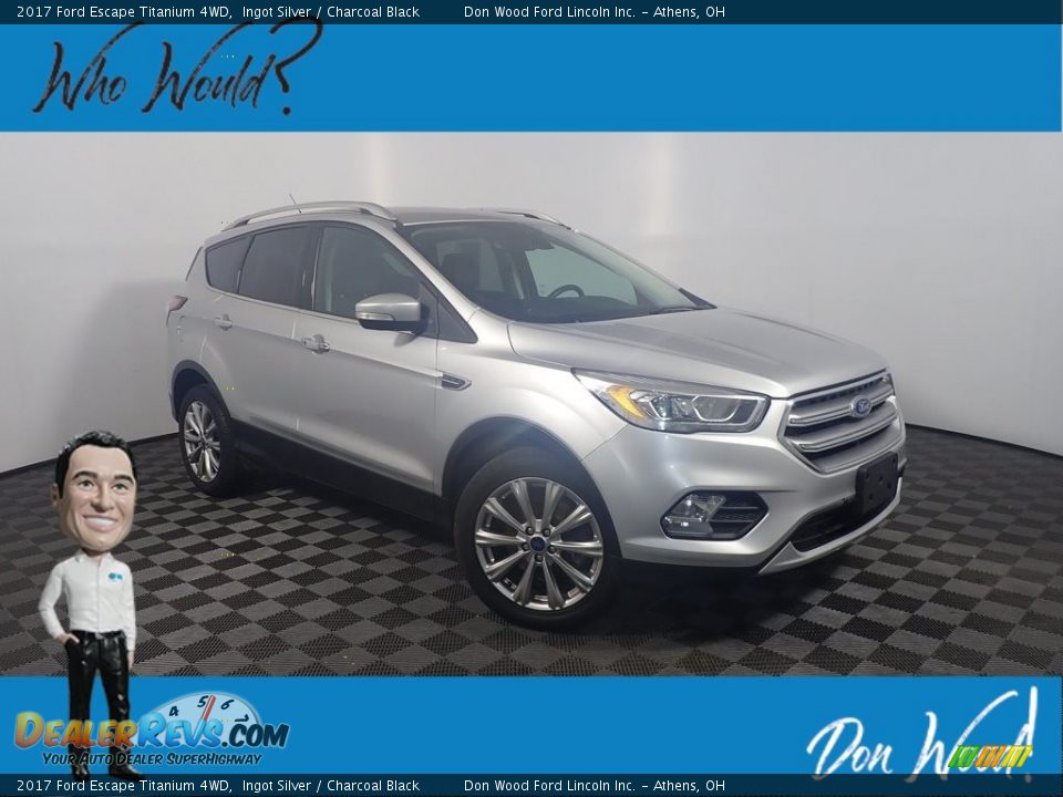 2017 Ford Escape Titanium 4WD Ingot Silver / Charcoal Black Photo #1