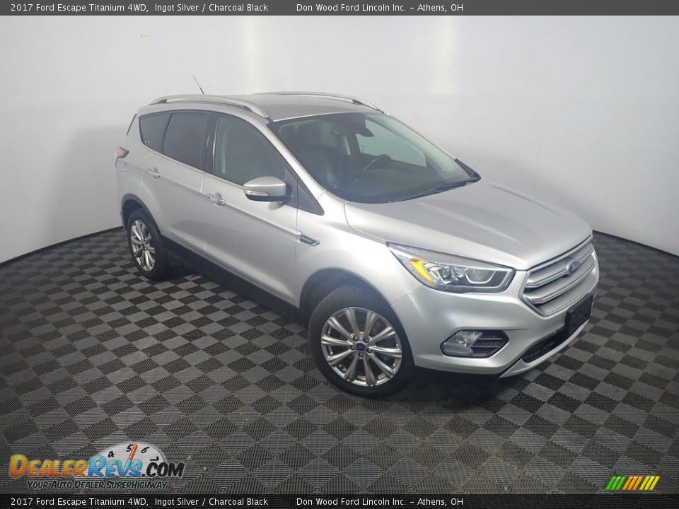 2017 Ford Escape Titanium 4WD Ingot Silver / Charcoal Black Photo #3