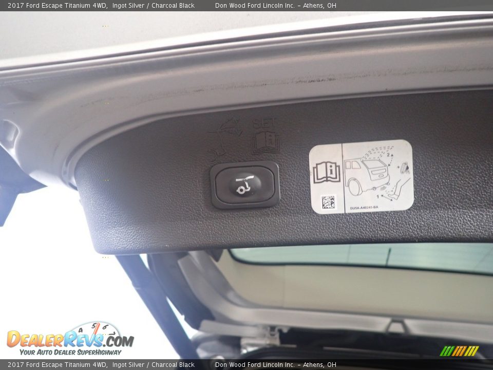 2017 Ford Escape Titanium 4WD Ingot Silver / Charcoal Black Photo #15