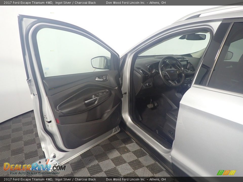 2017 Ford Escape Titanium 4WD Ingot Silver / Charcoal Black Photo #22