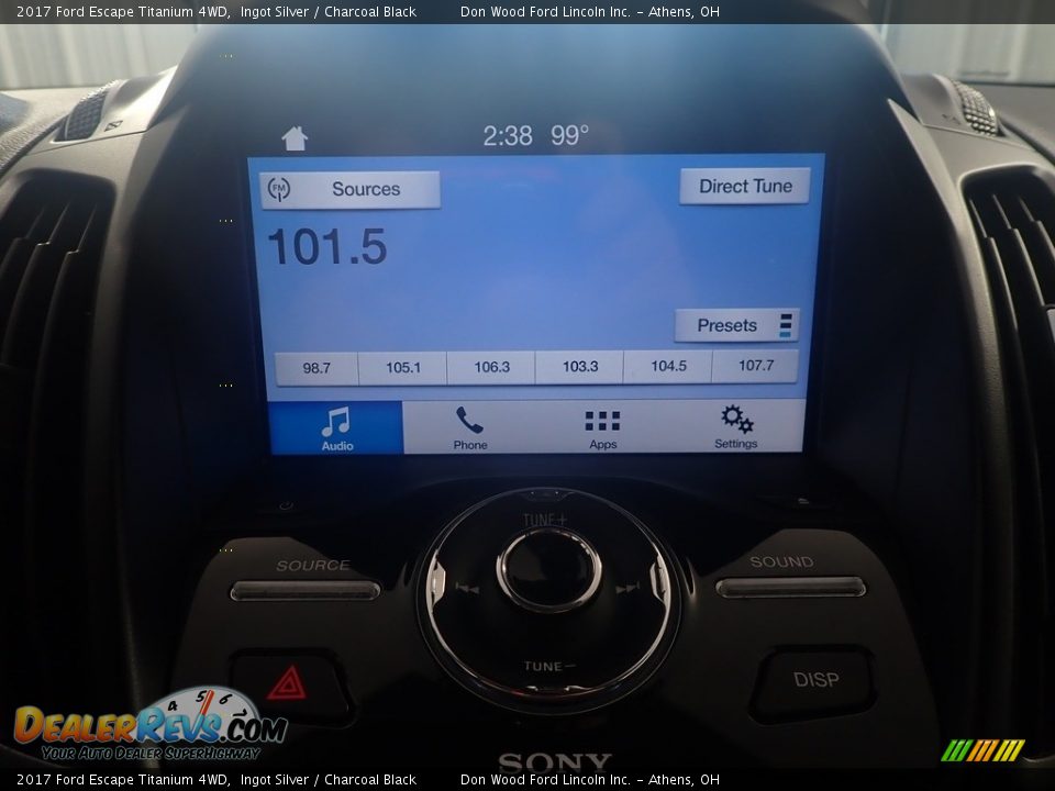 2017 Ford Escape Titanium 4WD Ingot Silver / Charcoal Black Photo #28