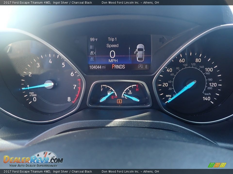 2017 Ford Escape Titanium 4WD Ingot Silver / Charcoal Black Photo #30