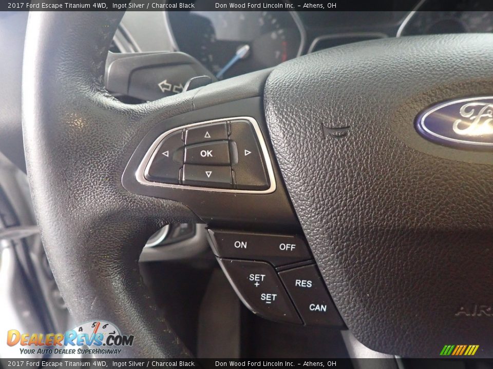 2017 Ford Escape Titanium 4WD Ingot Silver / Charcoal Black Photo #31