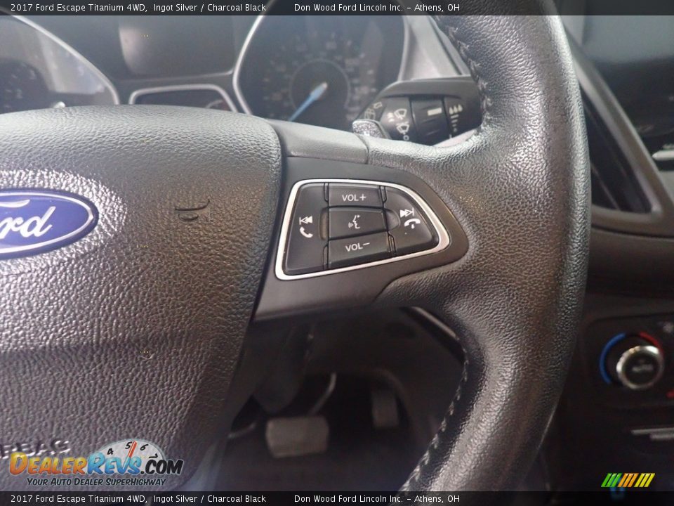 2017 Ford Escape Titanium 4WD Ingot Silver / Charcoal Black Photo #32