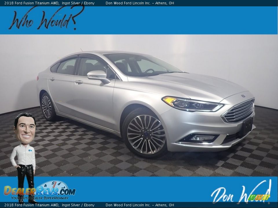 2018 Ford Fusion Titanium AWD Ingot Silver / Ebony Photo #1