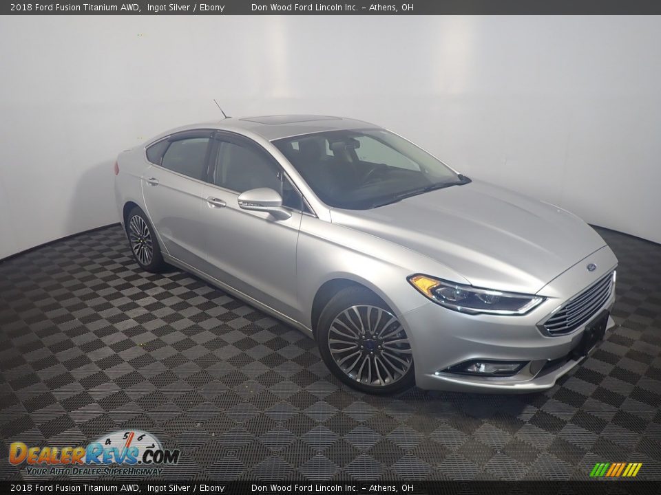 2018 Ford Fusion Titanium AWD Ingot Silver / Ebony Photo #4