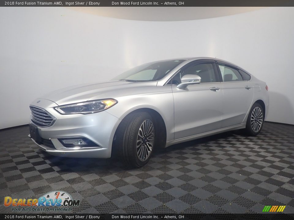 2018 Ford Fusion Titanium AWD Ingot Silver / Ebony Photo #9