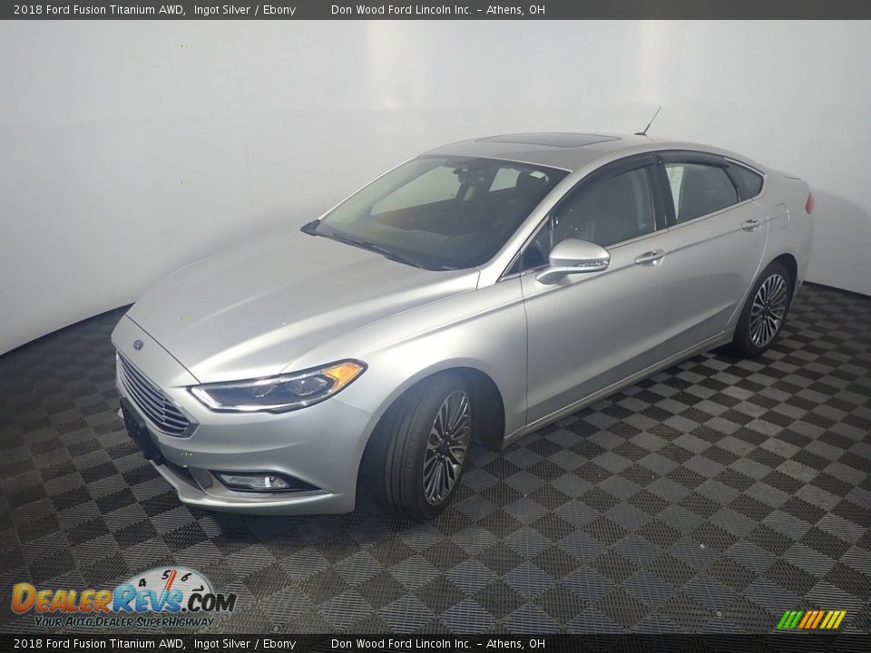 2018 Ford Fusion Titanium AWD Ingot Silver / Ebony Photo #10