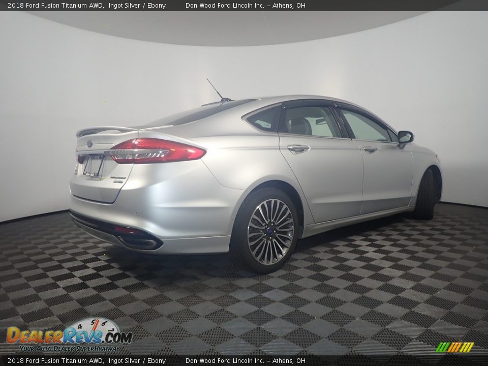 2018 Ford Fusion Titanium AWD Ingot Silver / Ebony Photo #17