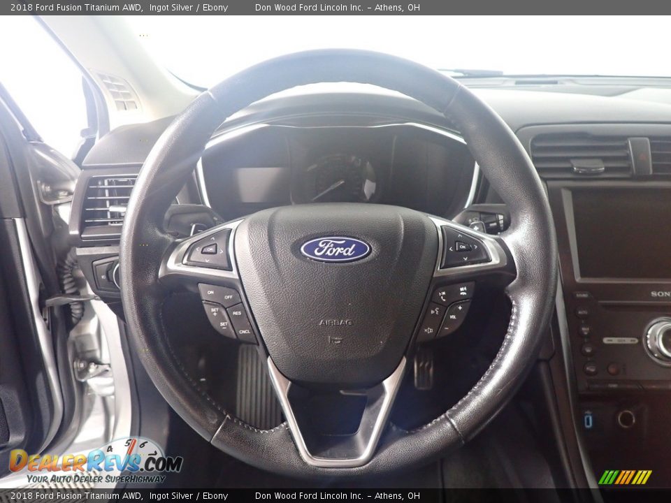 2018 Ford Fusion Titanium AWD Steering Wheel Photo #29