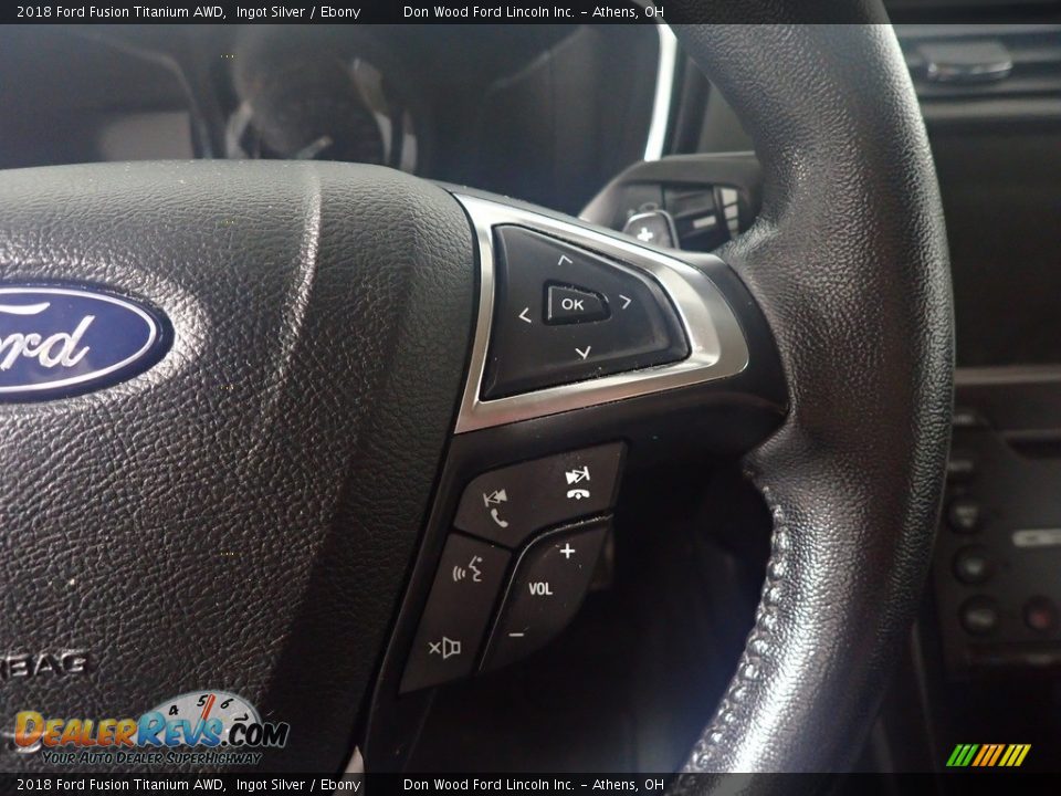 2018 Ford Fusion Titanium AWD Steering Wheel Photo #32