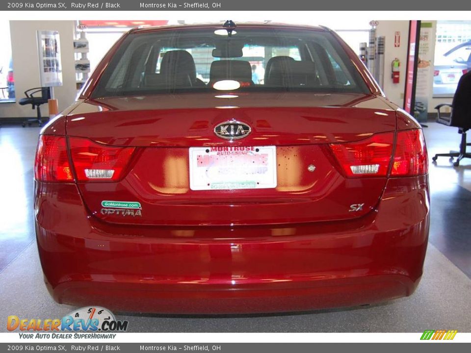 2009 Kia Optima SX Ruby Red / Black Photo #5
