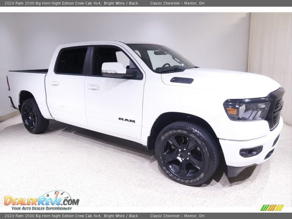 2020 Ram 1500 Big Horn Night Edition Crew Cab 4x4 Bright White / Black Photo #1