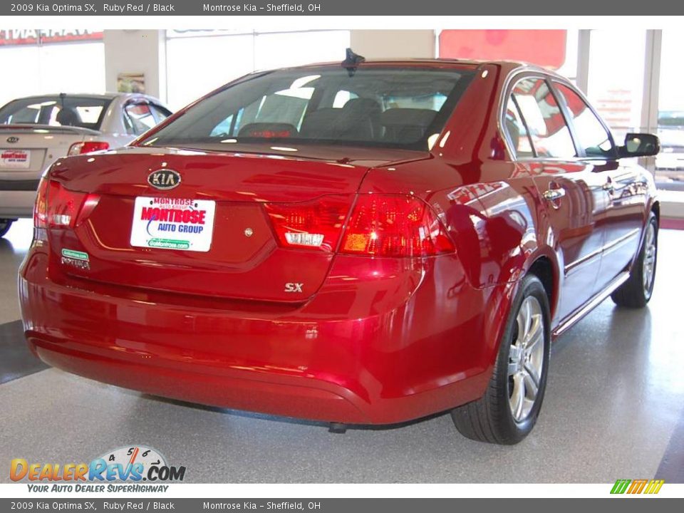 2009 Kia Optima SX Ruby Red / Black Photo #7