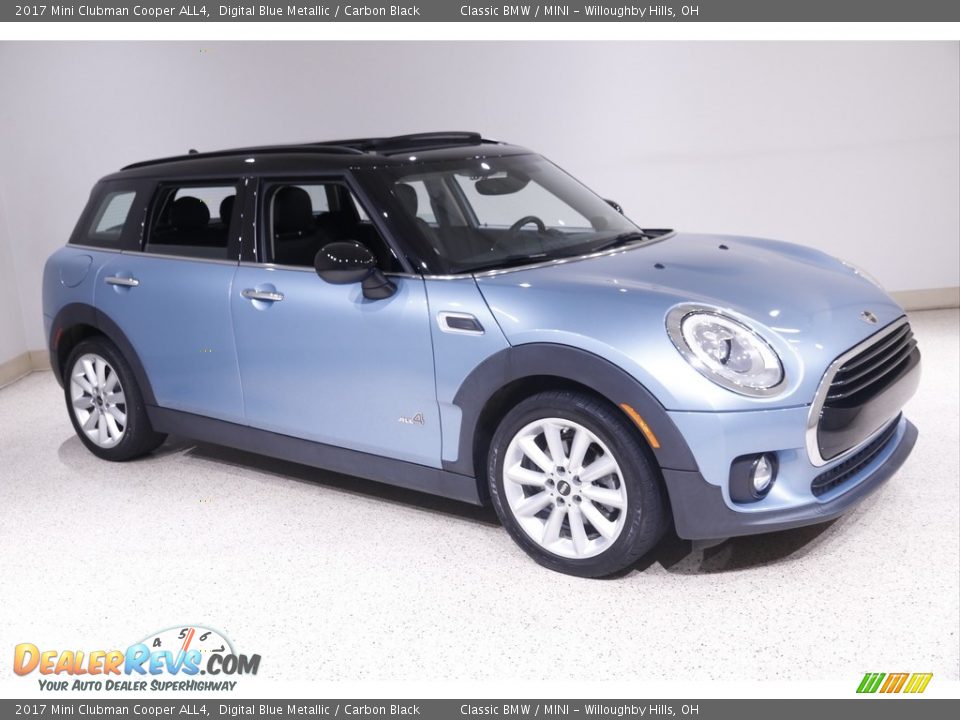 2017 Mini Clubman Cooper ALL4 Digital Blue Metallic / Carbon Black Photo #1