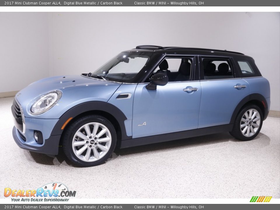 2017 Mini Clubman Cooper ALL4 Digital Blue Metallic / Carbon Black Photo #3