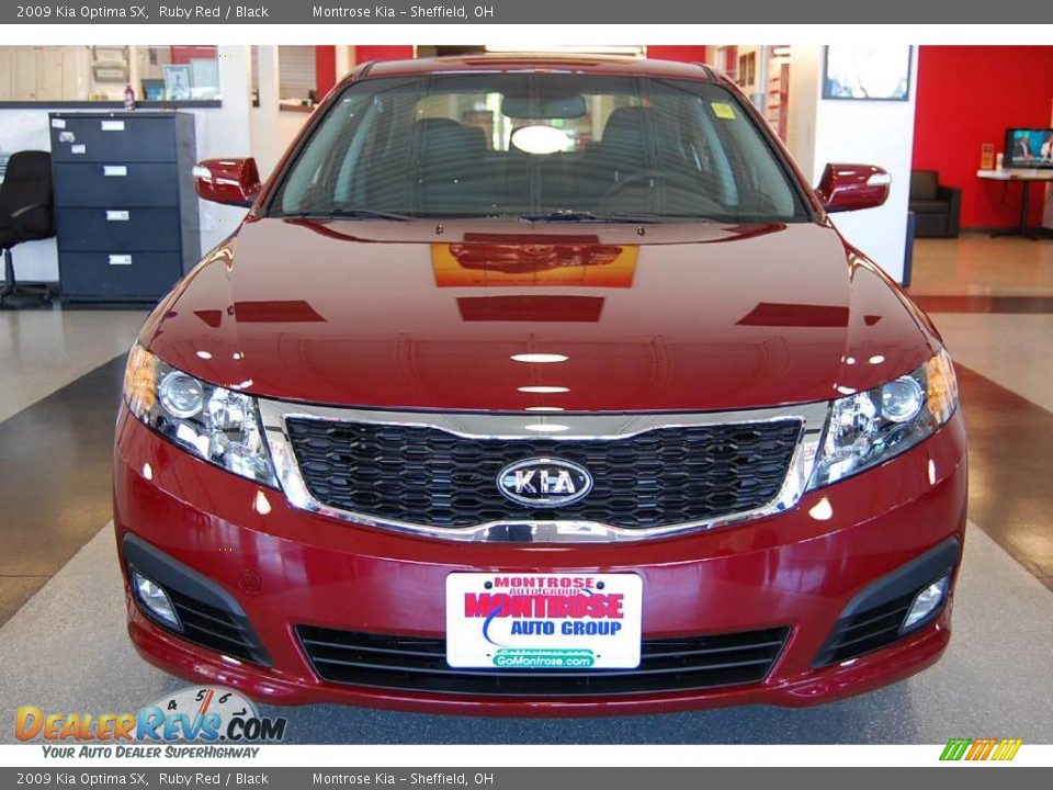 2009 Kia Optima SX Ruby Red / Black Photo #10