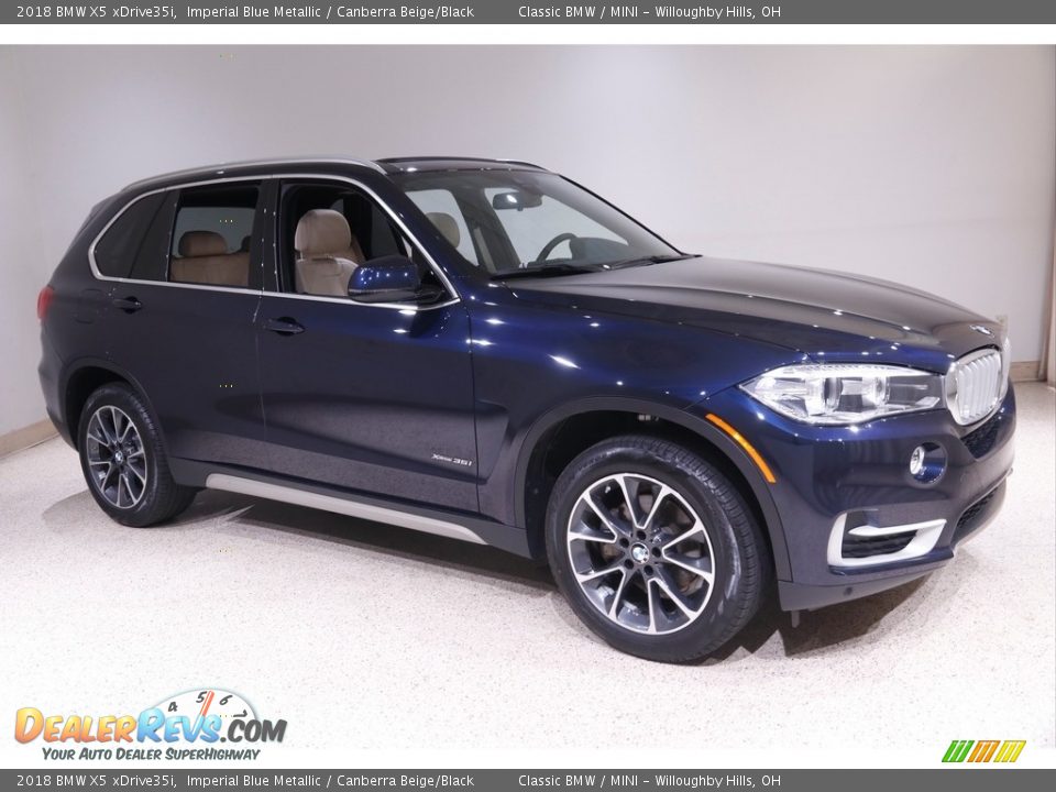 2018 BMW X5 xDrive35i Imperial Blue Metallic / Canberra Beige/Black Photo #1