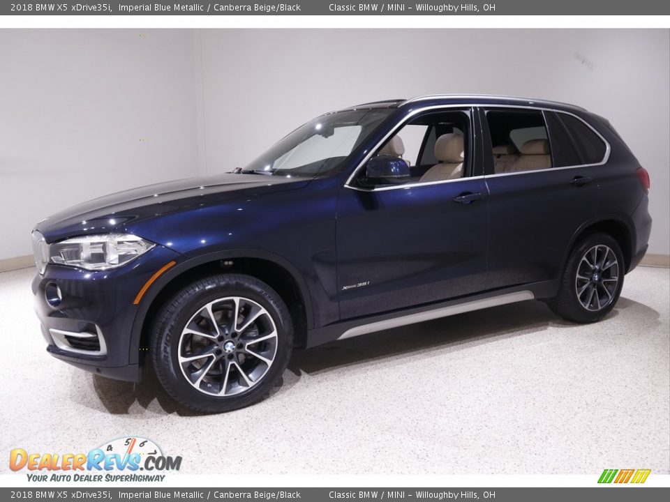 2018 BMW X5 xDrive35i Imperial Blue Metallic / Canberra Beige/Black Photo #3