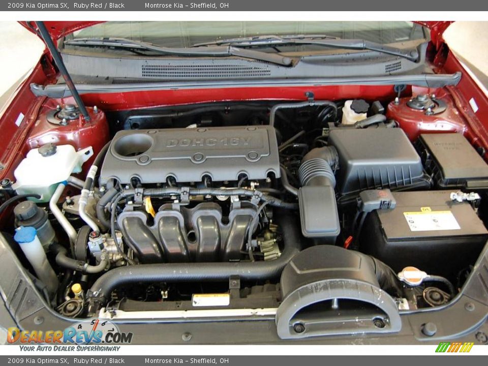 2009 Kia Optima SX Ruby Red / Black Photo #12