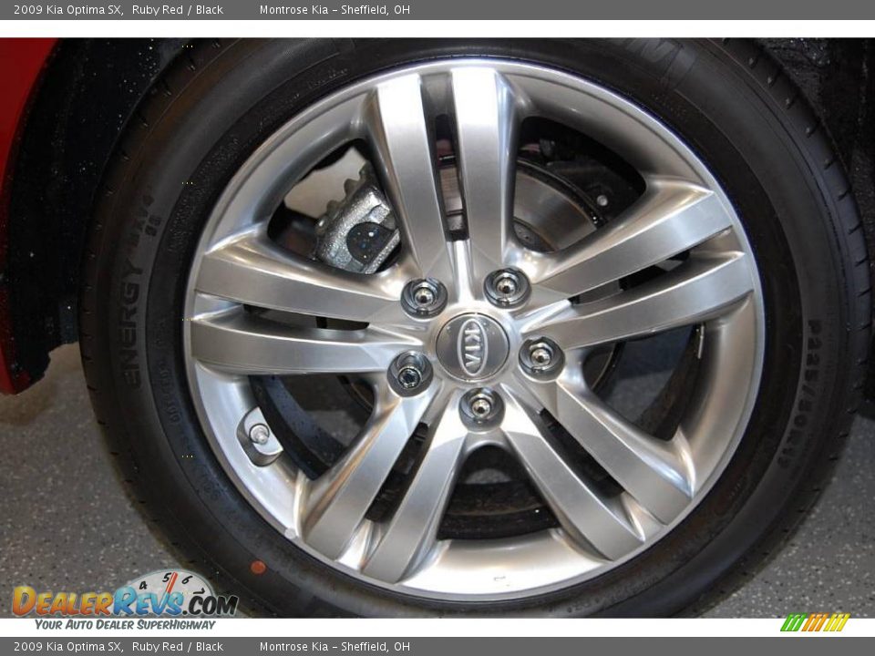 2009 Kia Optima SX Ruby Red / Black Photo #14