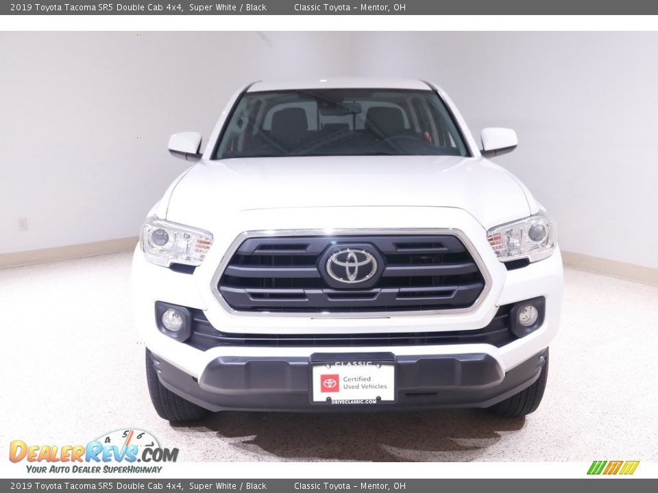 2019 Toyota Tacoma SR5 Double Cab 4x4 Super White / Black Photo #2