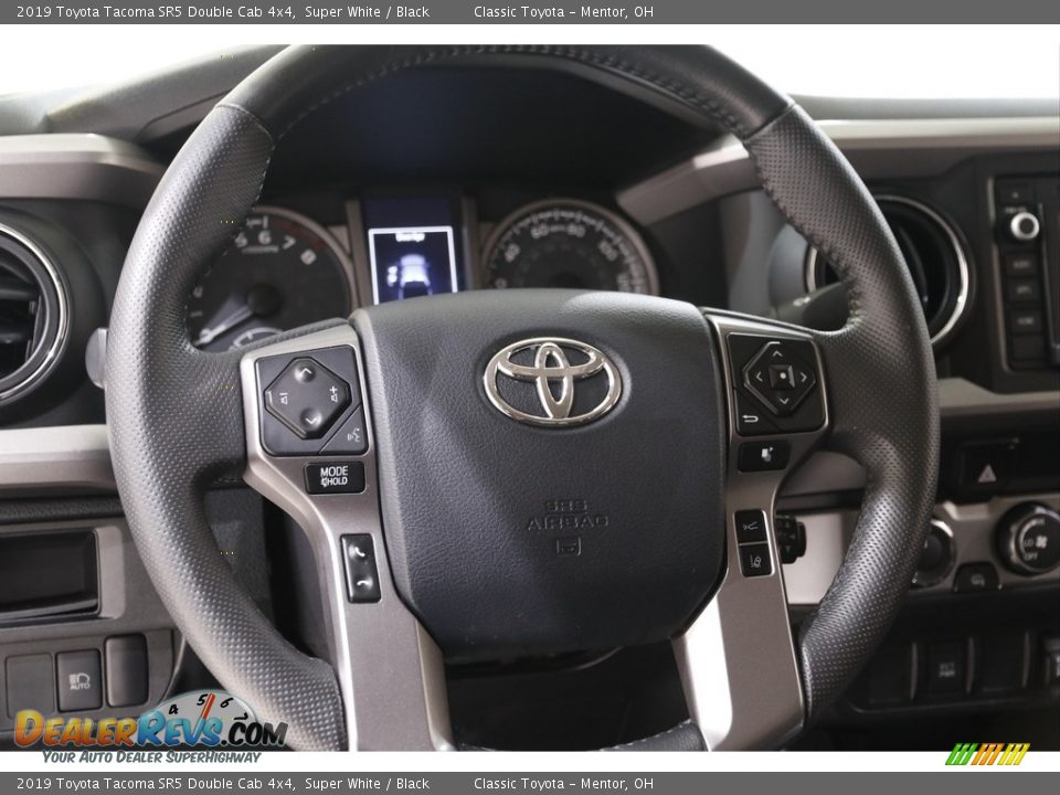 2019 Toyota Tacoma SR5 Double Cab 4x4 Super White / Black Photo #7