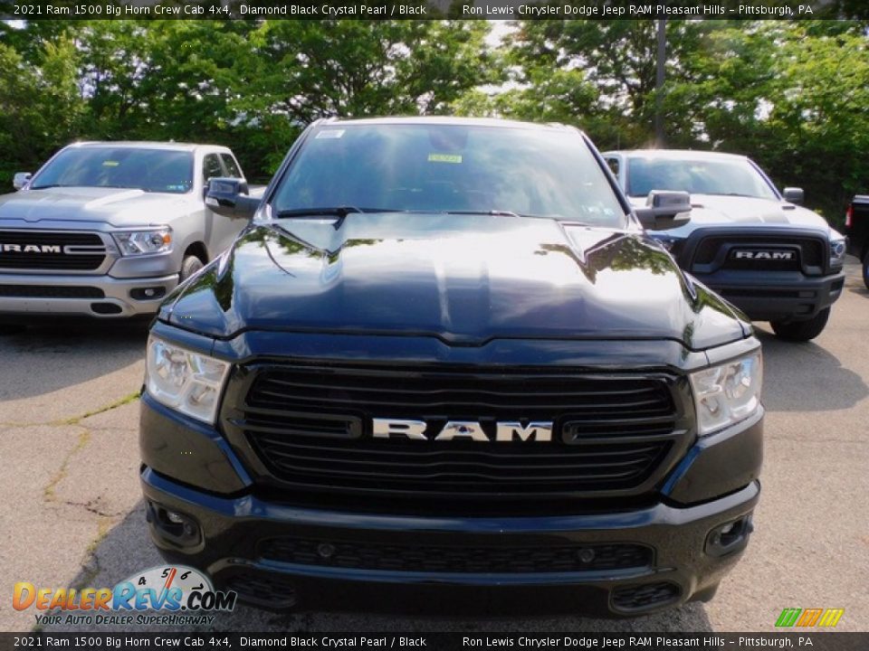 2021 Ram 1500 Big Horn Crew Cab 4x4 Diamond Black Crystal Pearl / Black Photo #2