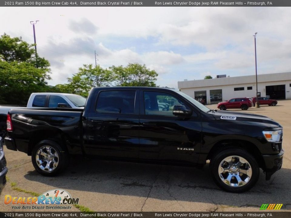 2021 Ram 1500 Big Horn Crew Cab 4x4 Diamond Black Crystal Pearl / Black Photo #4