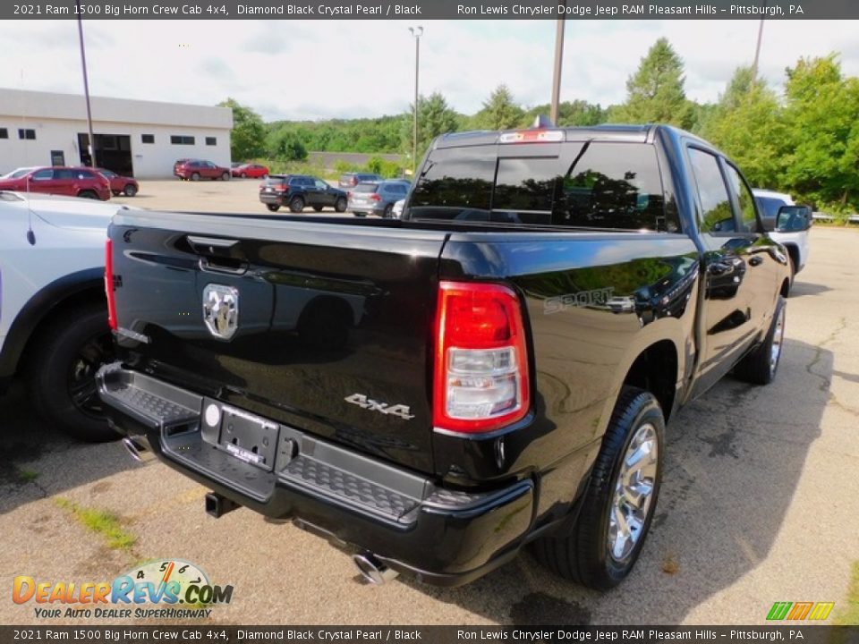 2021 Ram 1500 Big Horn Crew Cab 4x4 Diamond Black Crystal Pearl / Black Photo #5