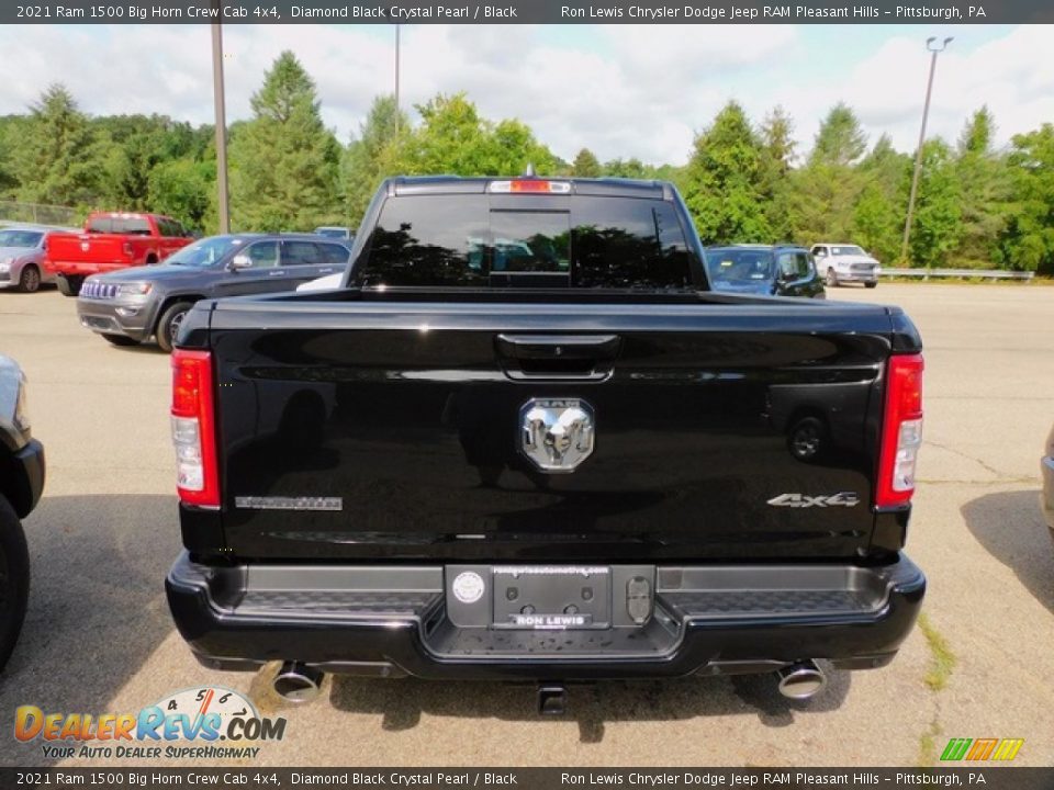 2021 Ram 1500 Big Horn Crew Cab 4x4 Diamond Black Crystal Pearl / Black Photo #6