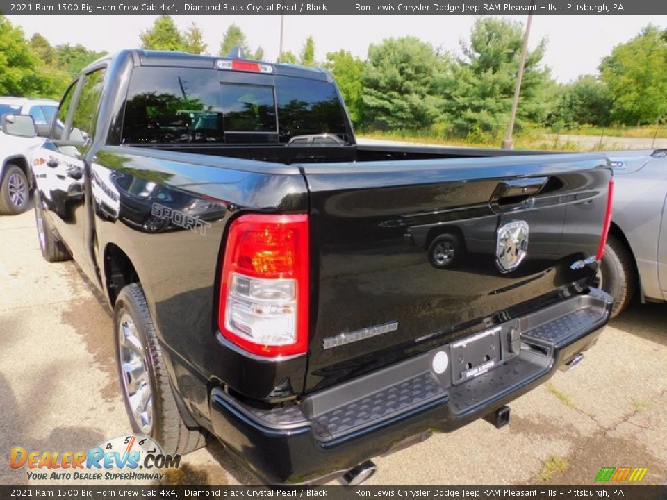 2021 Ram 1500 Big Horn Crew Cab 4x4 Diamond Black Crystal Pearl / Black Photo #8