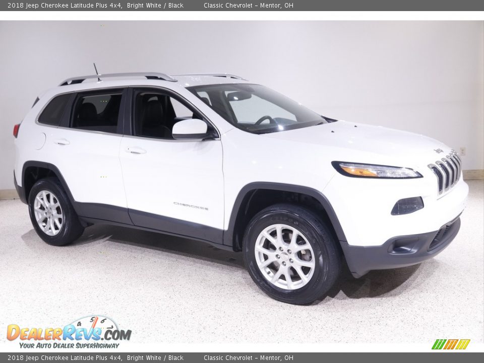 2018 Jeep Cherokee Latitude Plus 4x4 Bright White / Black Photo #1