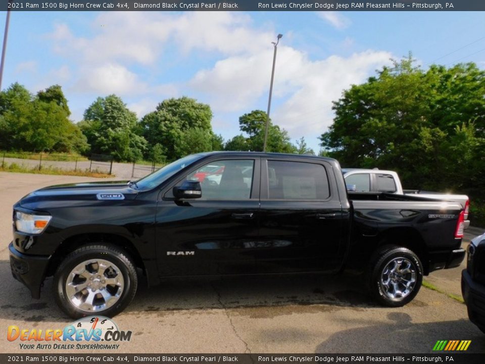 2021 Ram 1500 Big Horn Crew Cab 4x4 Diamond Black Crystal Pearl / Black Photo #9