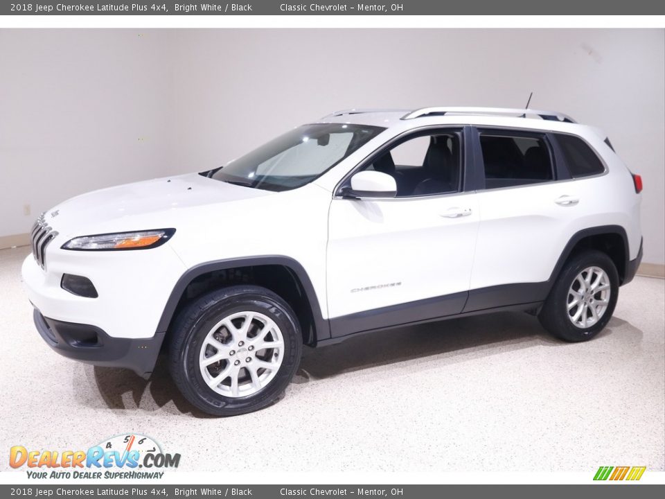 2018 Jeep Cherokee Latitude Plus 4x4 Bright White / Black Photo #3